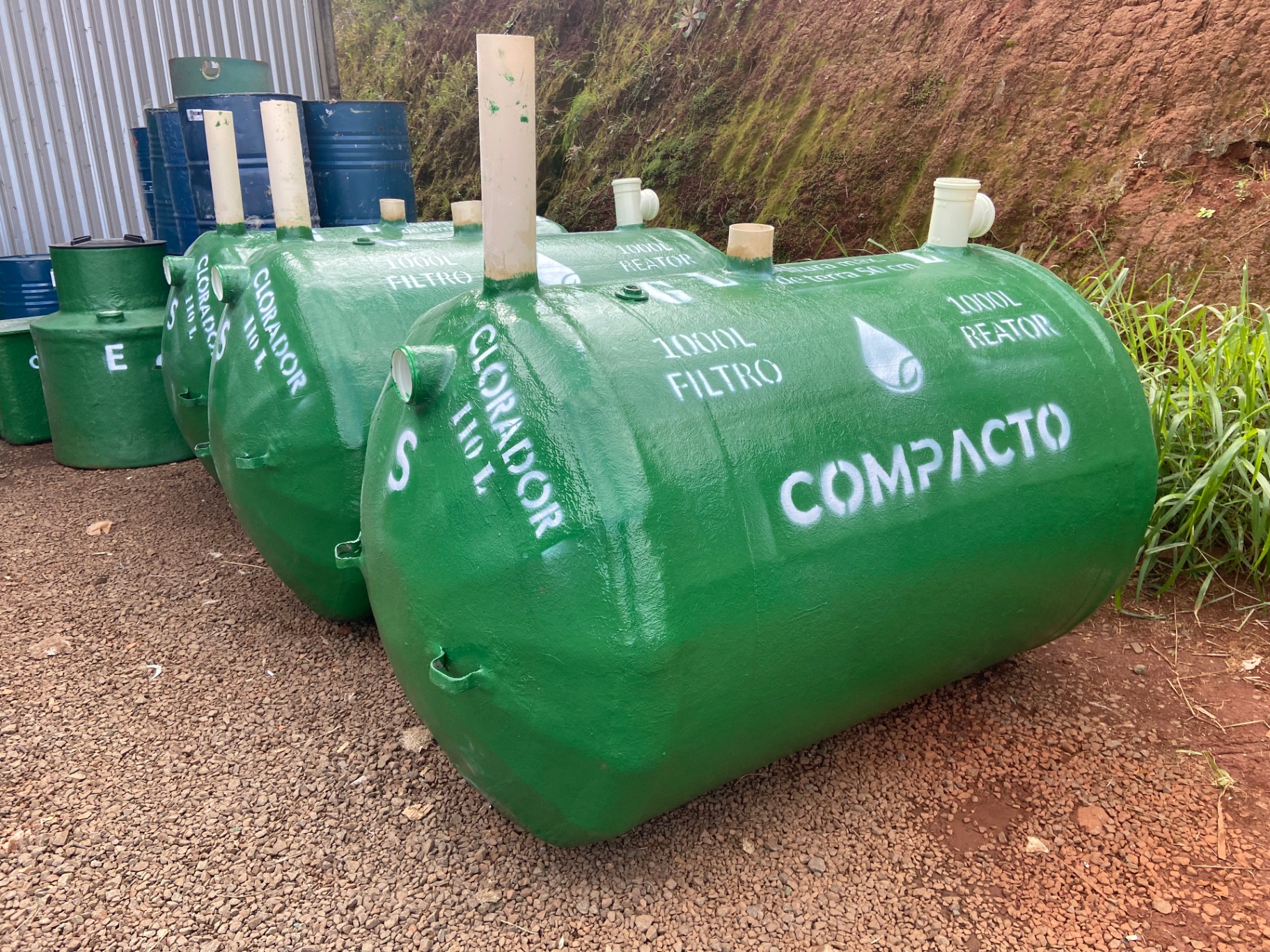 Estação compacta de tratamento de efluentes Compacto Fibras
